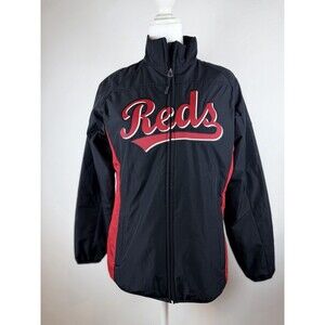 Majestic Authentic MLB Cincinnati Reds Jacket Small Full Zip Fleece Lined